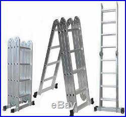 ALIZA Heavy Duty 4.7m All-Purpose Extendable Foldable Aluminum Step Ladder 15KGS