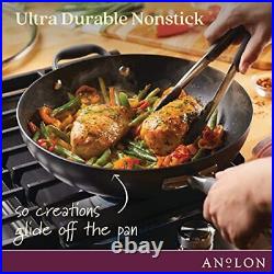 Advanced Home Hard Anodized Nonstick Frying/Saute/All Purpose Pan with Lid