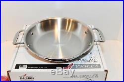 All Clad Stainless All Purpose 2 Qt Pan with Domed Lid, Mitts & Spoon