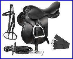 All Purpose Black Leather English Horse Saddle Jumping Girth Tack 16