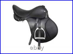 All Purpose Black Leather Jumping Horse Saddle Size 14