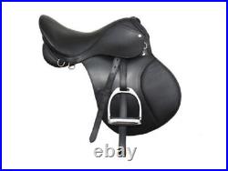 All Purpose Black Leather Jumping Horse Saddle Size 14-18