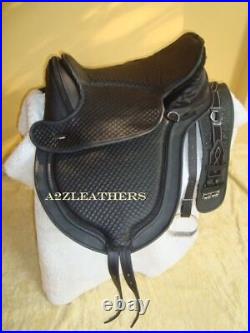 All Purpose Black Synthetic Saddle in crisscross pattern (5 day delivery by DHL)