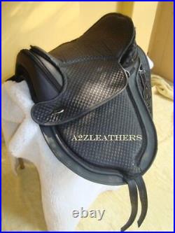All Purpose Black Synthetic Saddle in crisscross pattern (5 day delivery by DHL)