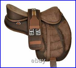 All Purpose Brown Treeless Freemax Synthetic English Horse saddle Matching girth