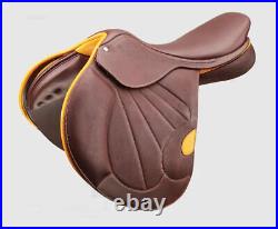 All Purpose Close Contact Jumping Horse Saddle 100% Genuine Cow Hide Leather