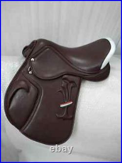 All Purpose Dark Brown English Leather Jumping Horse Riding Saddle