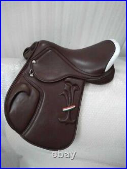 All Purpose Dark Brown Leather Jumping English Horse Riding Saddle