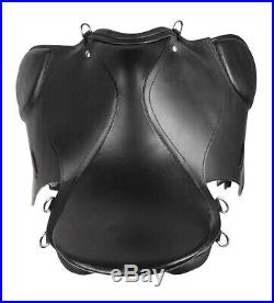All Purpose English Saddle 16 in Premium Black Leather Horse Tack Set