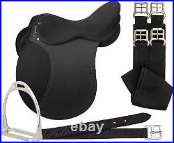 All Purpose English Saddle Only or Package Synthetic Blk or Brwn Reg Wide