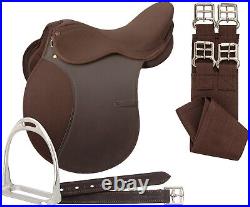 All Purpose English Saddle Only or Package Synthetic Blk or Brwn Reg Wide