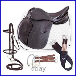 All Purpose English Saddle Package Synthetic Leather 13 up to 18 Seats