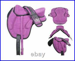 All Purpose Freemax Fully Suede Synthetic Horse Saddle With Matching Girth