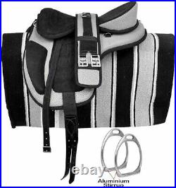 All Purpose Freemax Synthetic English Horse Handle Tack Saddle Full Set