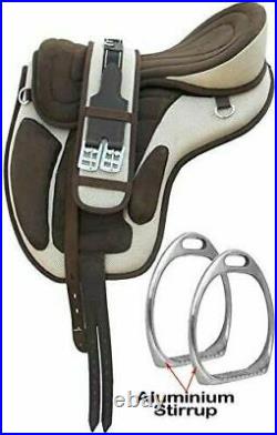 All Purpose Freemax Synthetic Horse Saddle & Matching Girth & Aluminium Stirrups