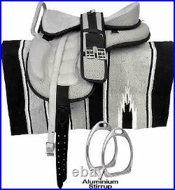 All Purpose Freemax Synthetic Horse Saddle With Handle, Navajo Pad & Stirrups