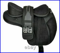 All Purpose Freemax Synthetic Saddle Matching Girth + Fly Veil Size 12 to 19 F/S