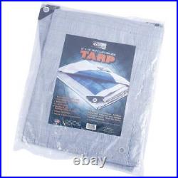 All Purpose Household Tarp blue & silver Multiple Sizes reinforced corners