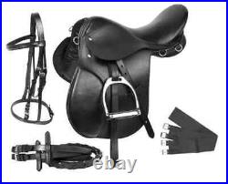 All Purpose Jumping English Horse Leather Saddle Size 15 16 17 18 With Tack Set