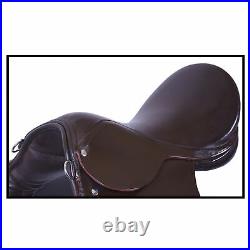 All Purpose Jumping English Leather Saddle Horse Saddle Brown J618