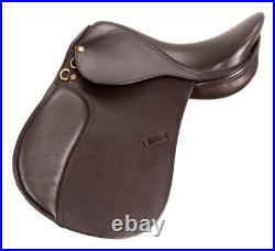 All Purpose Jumping Horse Saddle Leather English Riding Premium Tack 14-18 Seat