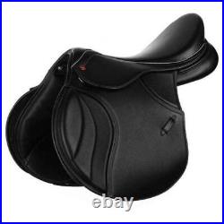 All Purpose Jumping Horse Saddle Leather English Riding Premium Tack 14-18 Seat