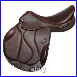 All Purpose Jumping Leather English Horse Saddle Brown size 14-18 inch