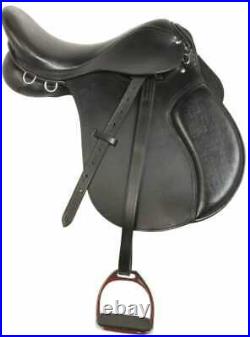 All Purpose Leather English Horse Riding Saddle Tack & Stirrups Size 10 To 14