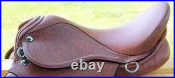 All Purpose Leather English Jumping Brown Color Saddle 15 16 17 18
