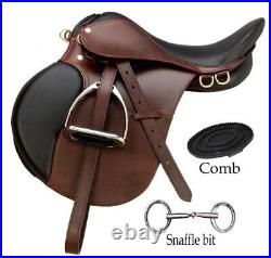 All Purpose Premium Leather Jumping English Riding Horse Saddle Tack