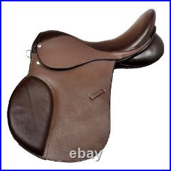 All Purpose Premium Leather Jumping English Riding Horse Saddle Tack 14-18 inch