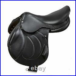 All Purpose Premium Leather Jumping English Riding Horse Saddle Tack Color Brown