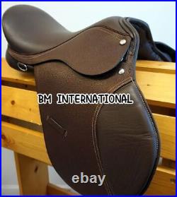 All Purpose Premium Leather Jumping English Riding Horse Saddle Tack Color Brown