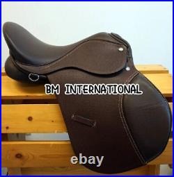 All Purpose Premium Leather Jumping English Riding Horse Saddle Tack Color Brown