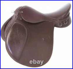 All Purpose Premium Leather Jumping English Riding Horse Saddle Tack Size 10-18