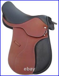 All Purpose Premium Leather Jumping English Riding Horse Saddle brown leather