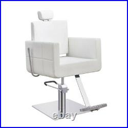 All Purpose Salon Chair Beauty Salon and Spa Reclining Chair TETRIS in White
