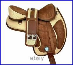 All Purpose Treeless Synthetic Beige Brown Saddle All Size Free Shipping