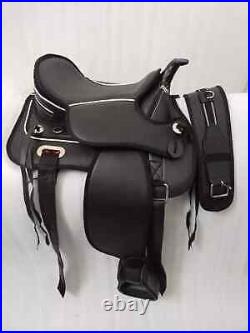 All Purpose-Treeless western Synthetic Saddle For Horses (Sizes 14-18)