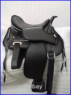 All Purpose-Treeless western Synthetic Saddle For Horses (Sizes 14-18)