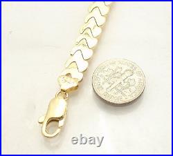 All Shiny Basket Weave Design Bracelet Necklace Set 14K Yellow Gold Clad Silver