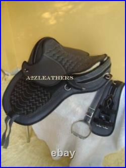 All purpose Treeless Synthetic saddle in Grey/Black (5 days delivery by DHL)