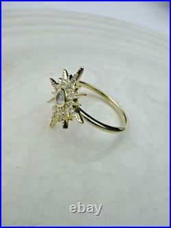 Awesome 14k Rose Gold Ring New Design Polki Diamond & Radiant Pave Diamond Rings