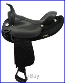 Big Horn Synthetic Cordura Arabian 16.5 Black High Withers Saddle A00283 NEW