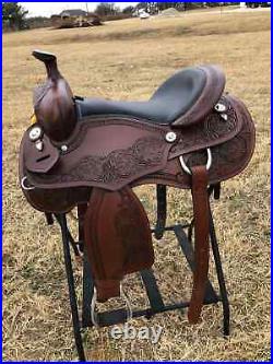 Brand New Handmade Leather Horse Western Saddle Tack Size 15 to 18 All Purpose