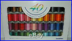Brother Embroidery Machine Embroidery Threads box 0f 40 Reels of Thread B244