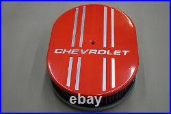 Chevrolet Powder Coated Hugger Orange with 4 line Air Cleaner K&N finned design