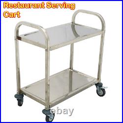 Commercial 2-Shelves All Purpose Utility Cart Restaurant Dining Serving