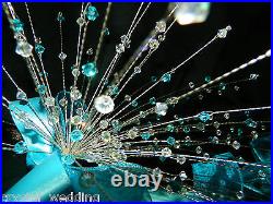 Crystal wire wedding Bouquet Fountain fall design extra full XL -all colours
