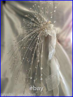 Crystal wire wedding Bouquet Fountain fall design extra full XL -all colours